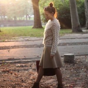 Use Unused Budapest RYS Pullover Tan Fuzzy Sweater "RARE" 36 XS Small